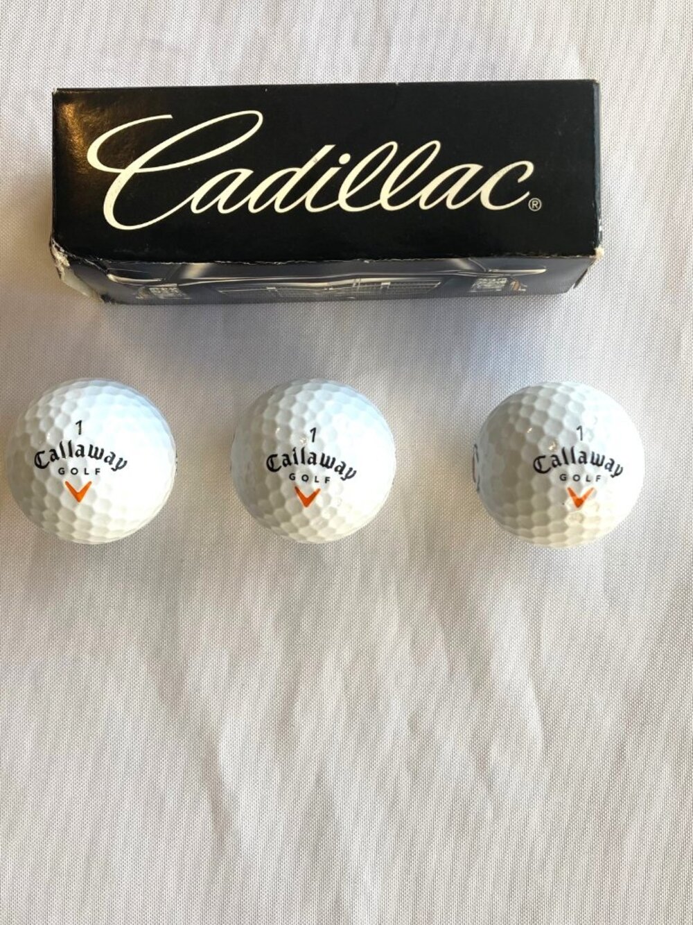 Cadillac Callaway HX Hot Golf Balls Set Of 3 New in Damaged Sleeve